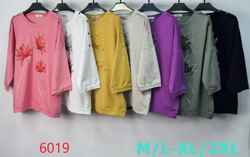 Bluzki damskie Roz M/L-XL-2XL, Mix Kolor Paczka 12 szt
